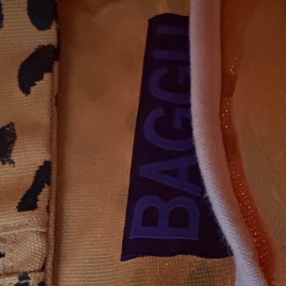 BAGGU Canvas Duck Bag- Cheetah / Leopard Print Tote Bag - Yellow and Black - Picture 9 of 12